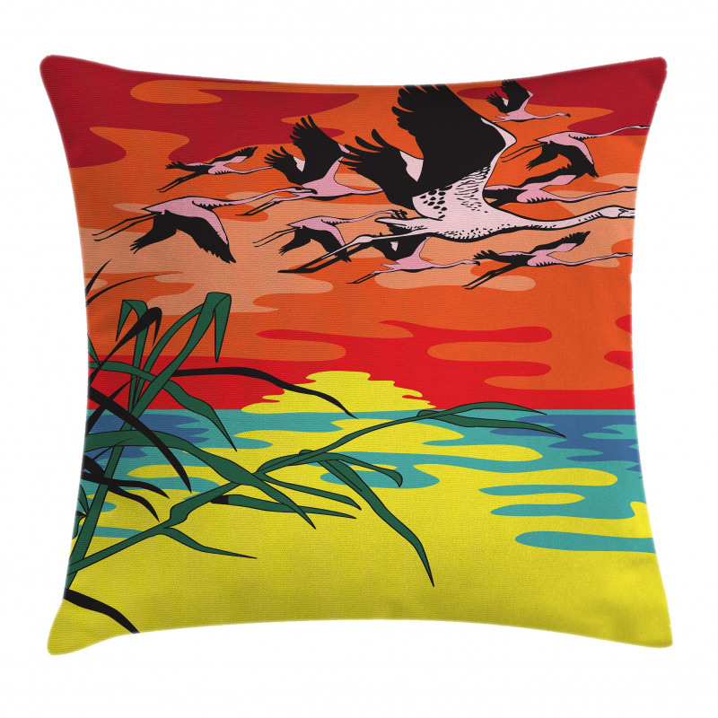 Birds in the Air Art Pillow Cover