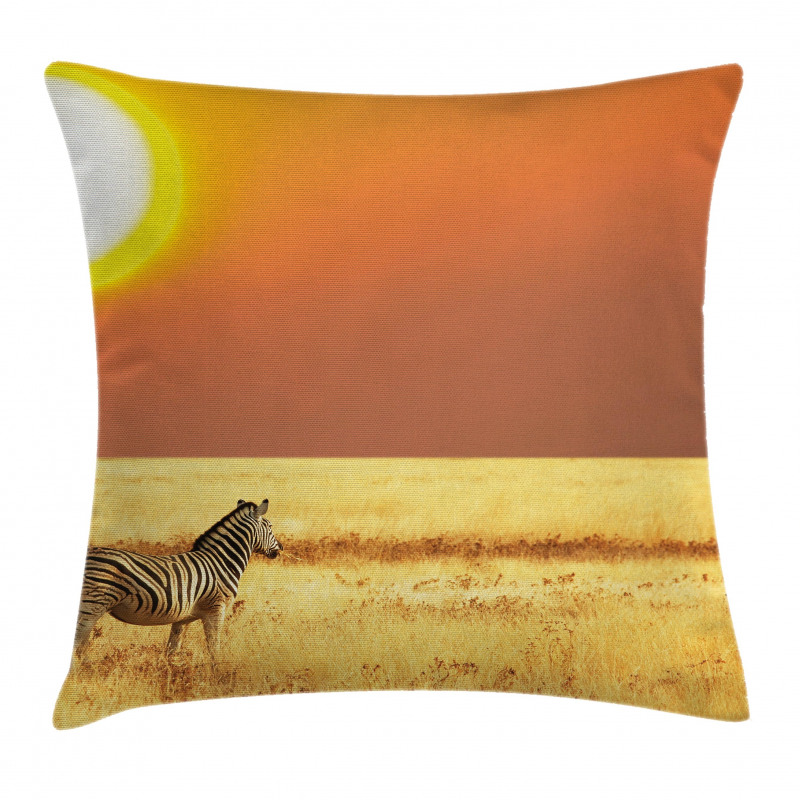 Tropical Animal Sunset Pillow Cover