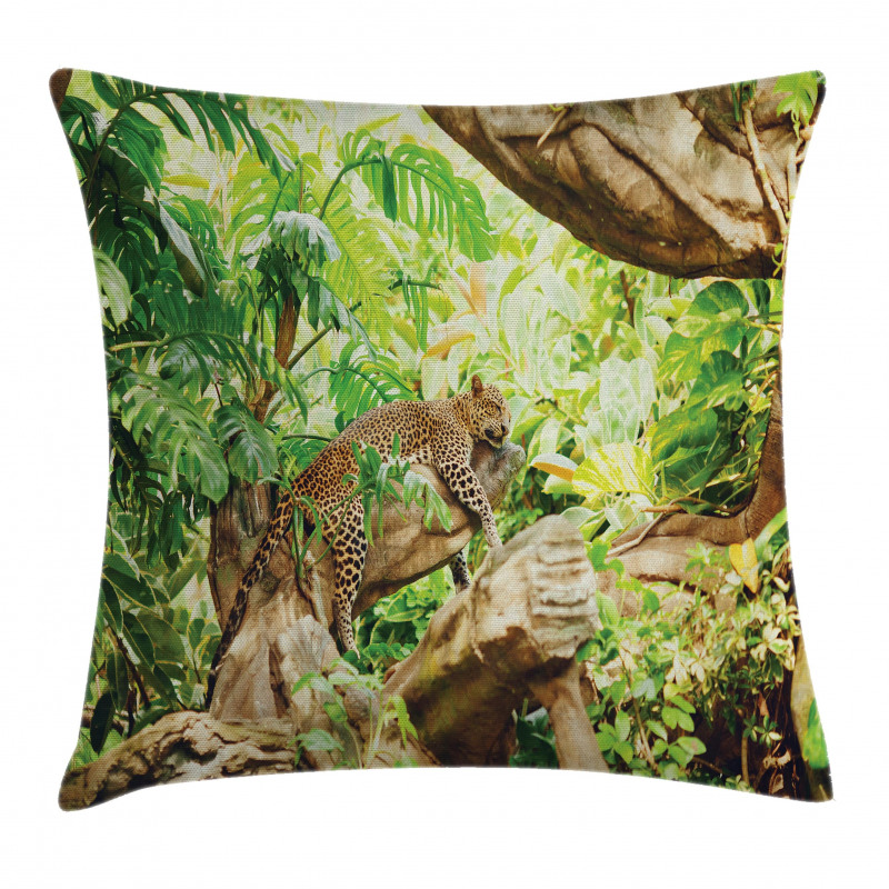 Tropic Wild Jungle Leaf Pillow Cover