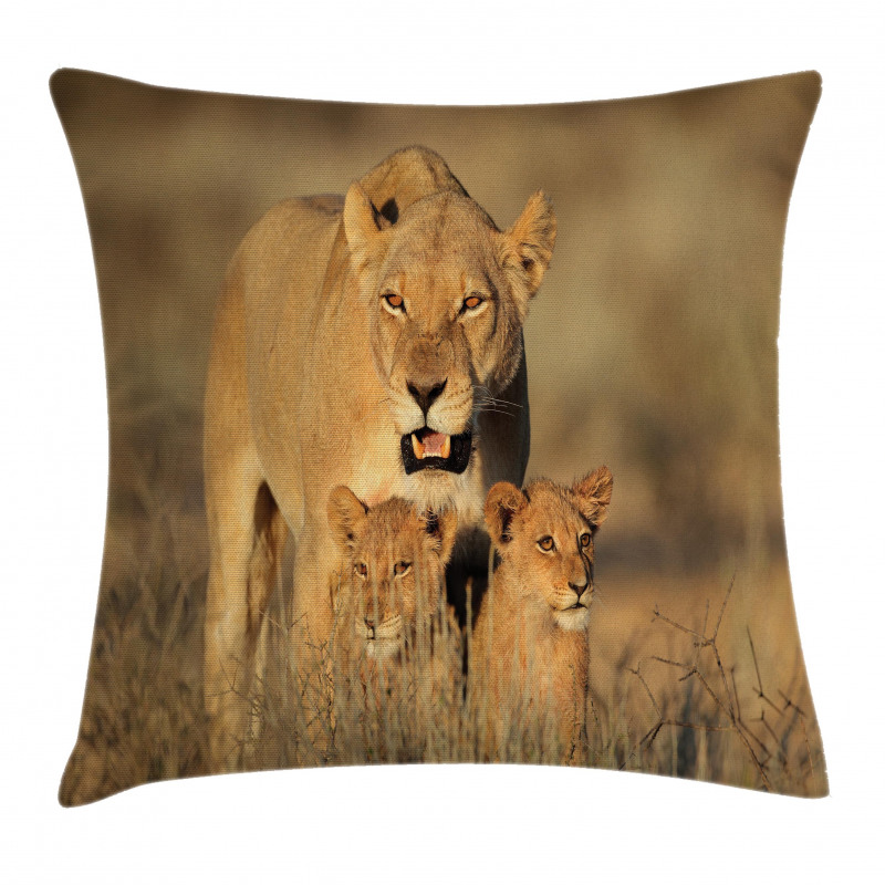 Safari Lions Wilderness Pillow Cover
