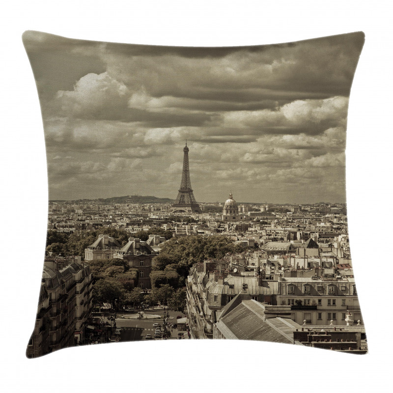 City Skyline of Paris Pillow Cover