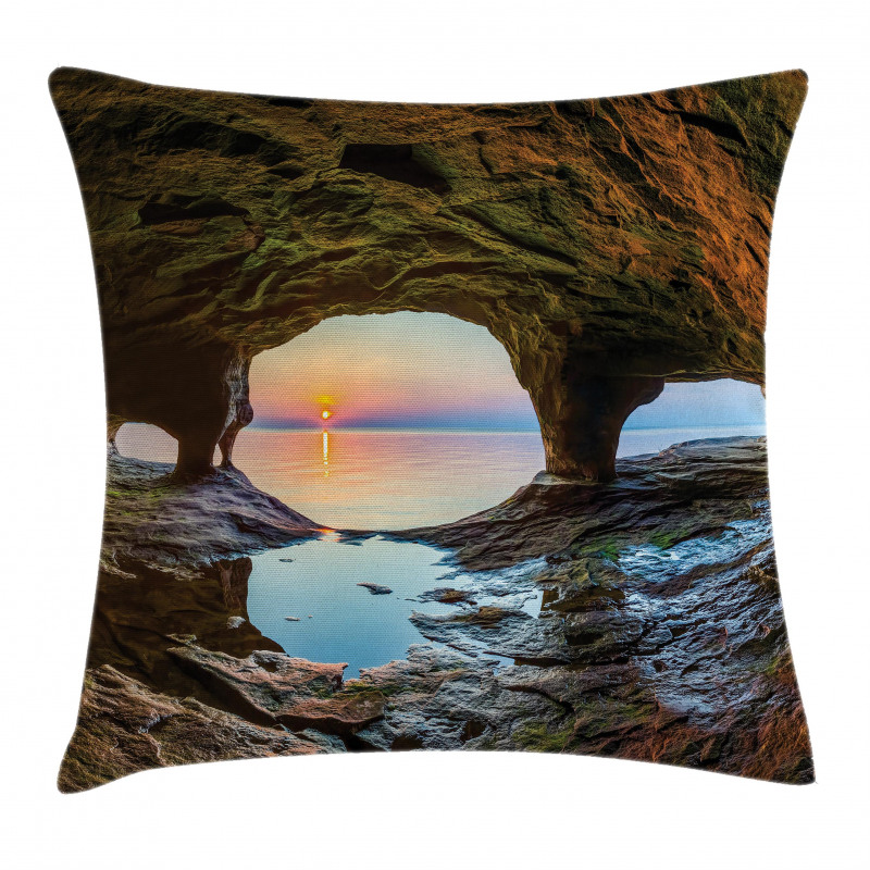 Big Grotto by the Sea Pillow Cover