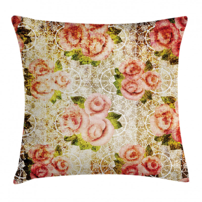 Psychedelic Floral Motif Pillow Cover