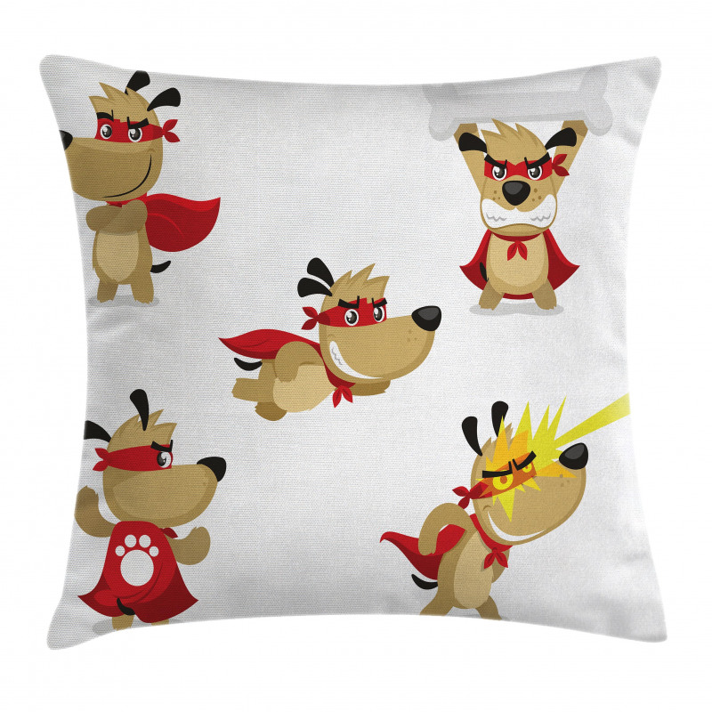Superhero Puppy with Paw Pillow Cover