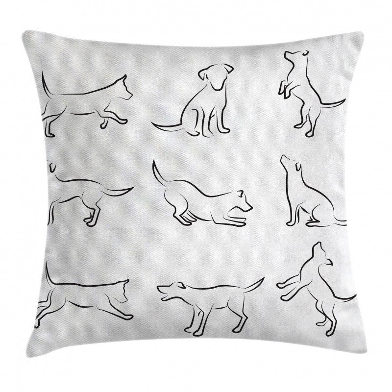 Digital Puppy Dog Pillow Cover
