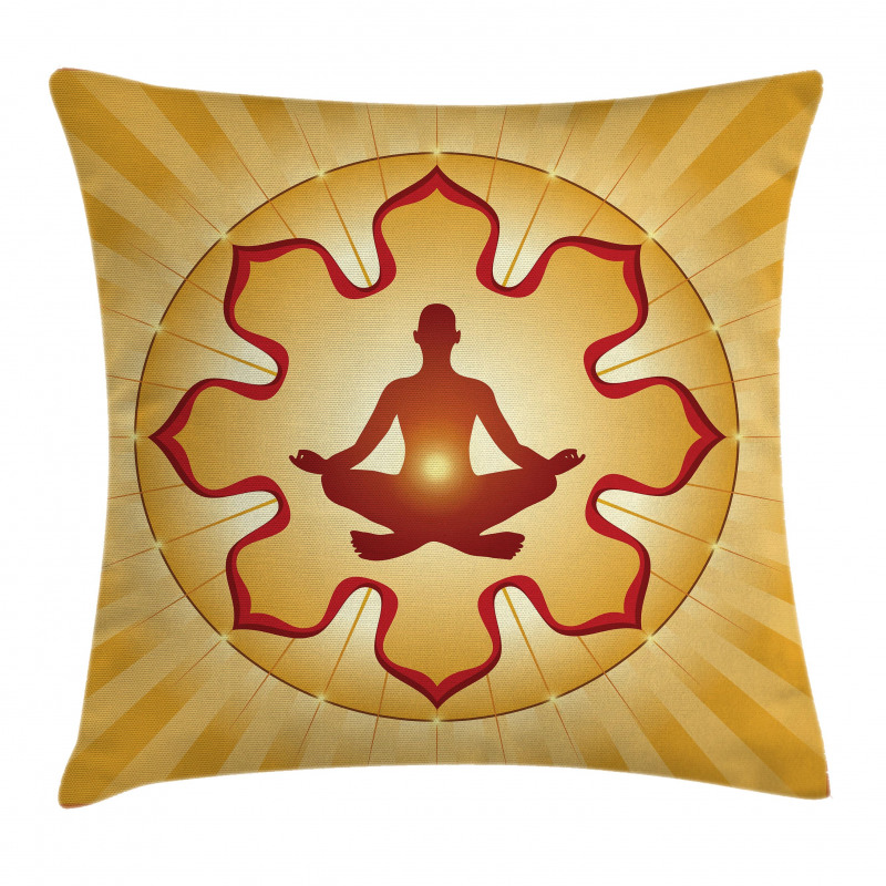 Lotus Balance Striped Pillow Cover