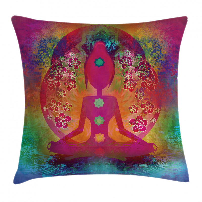 Mystic Chakra Ancient Theme Pillow Cover