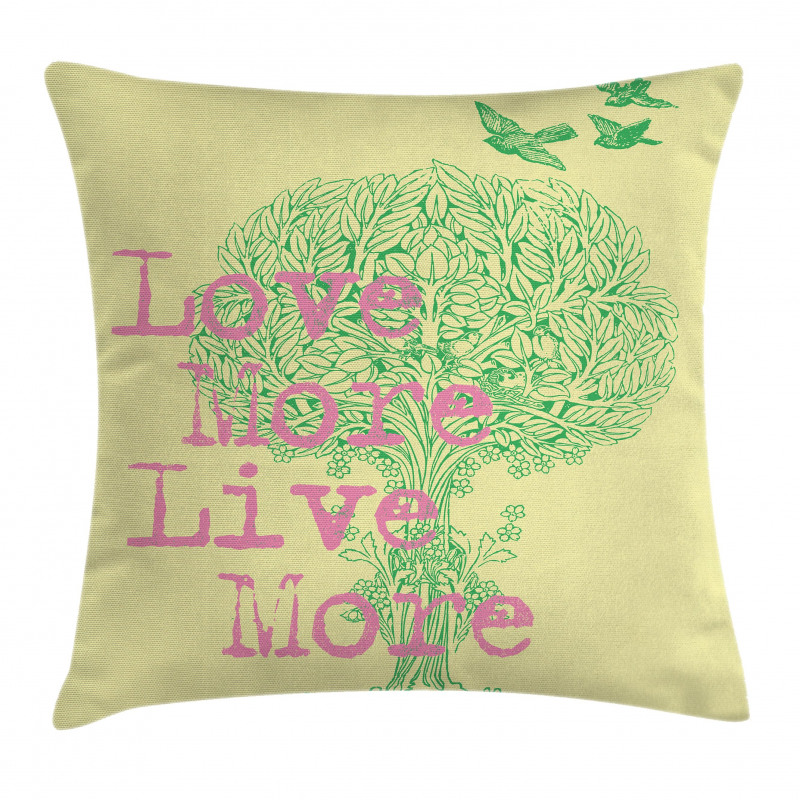 Positive World Wishes Pillow Cover