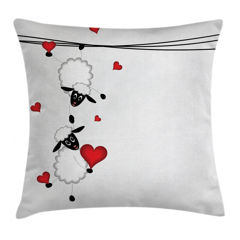 Heart Shapes in Love Pillow Cover