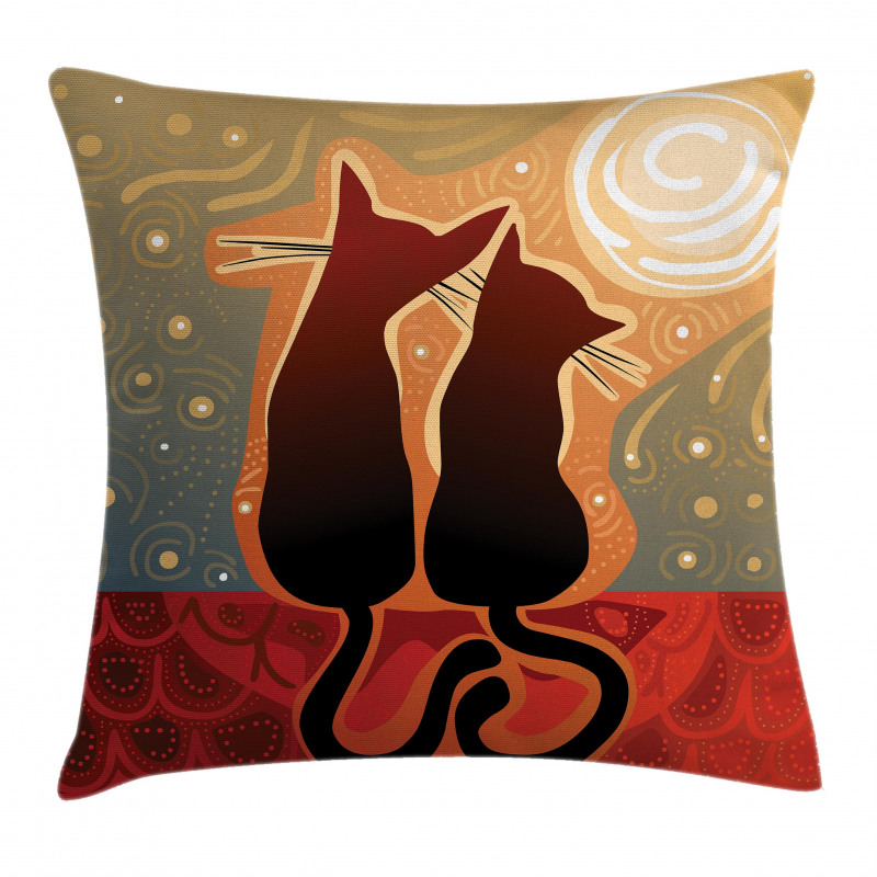 Moon in a Starry Sky Love Pillow Cover