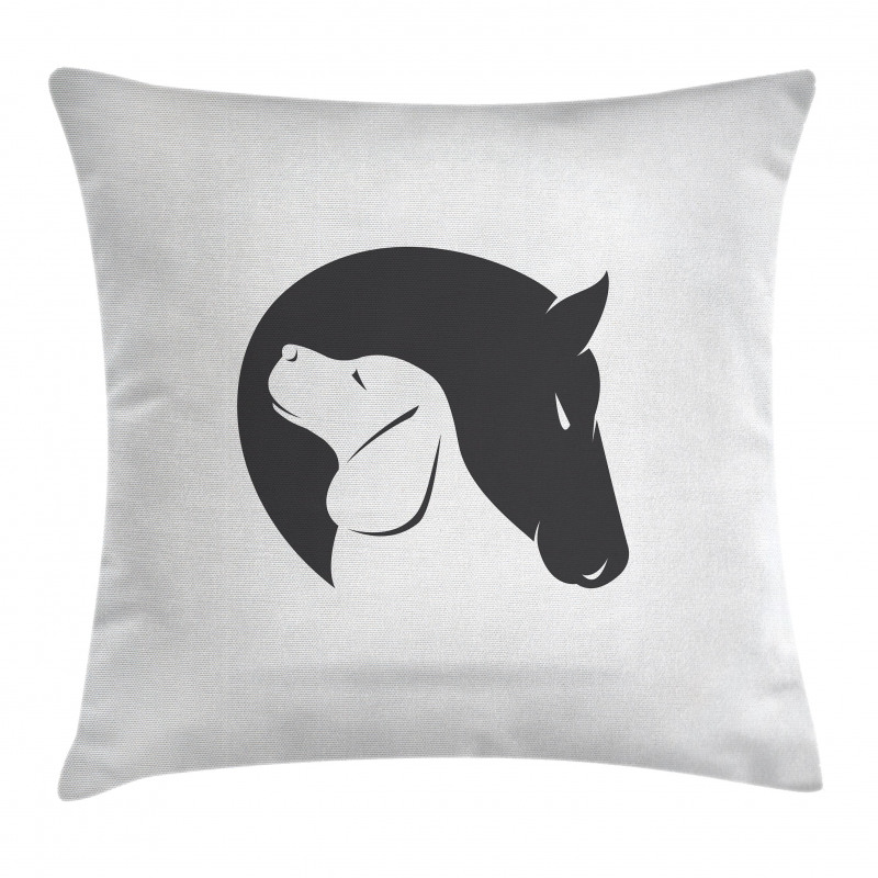 Dog Horse Friend Pillow Cover