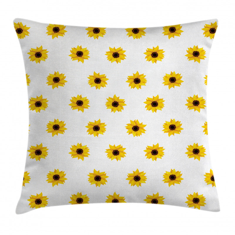 Sunflower Pattern Nature Pillow Cover