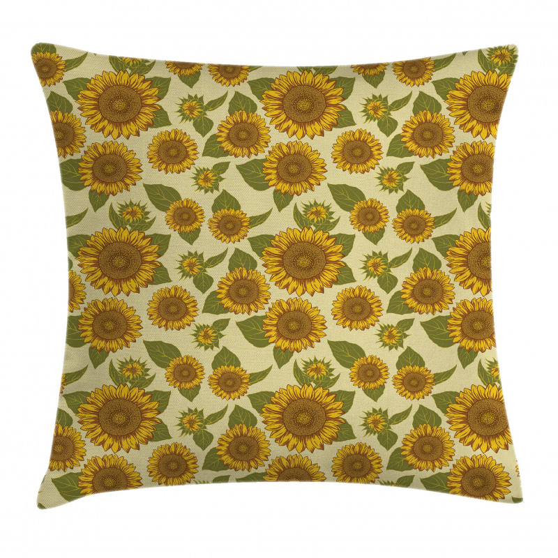 Funky Style Sunflower Pillow Cover