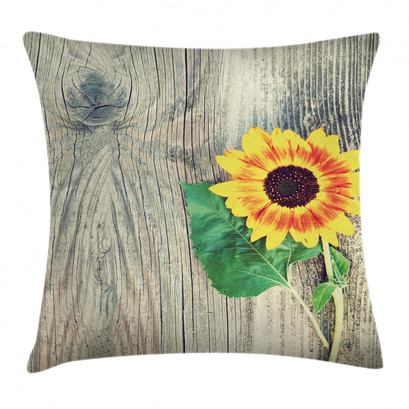 Wood Board Bouquet Pillow Cover