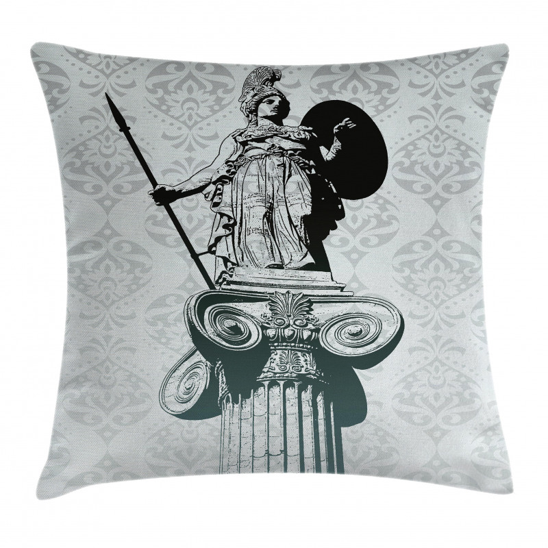 Greek Athena Baroque Damask Pillow Cover