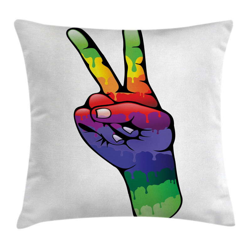 Love in Rainbow Colors Pillow Cover