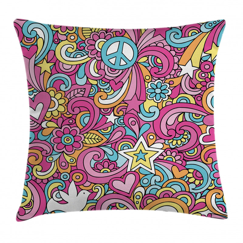 Funky 60s Fun Retro Pillow Cover