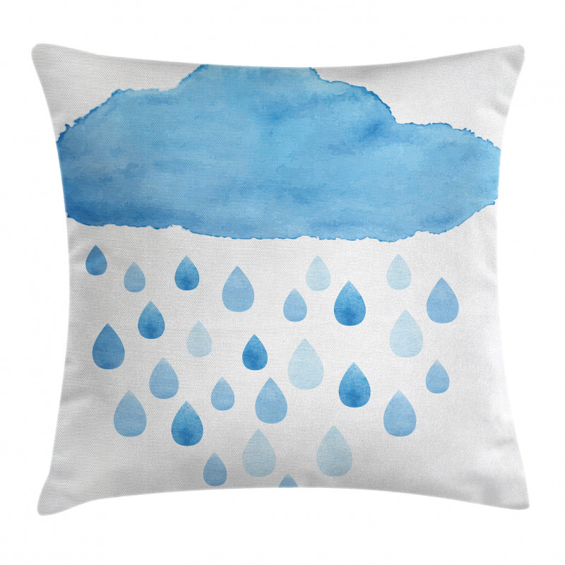 Rain Drops and Cloud Pillow Cover
