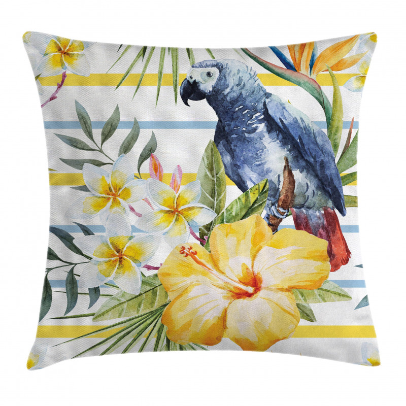 Tropic Exotic Parrots Pillow Cover