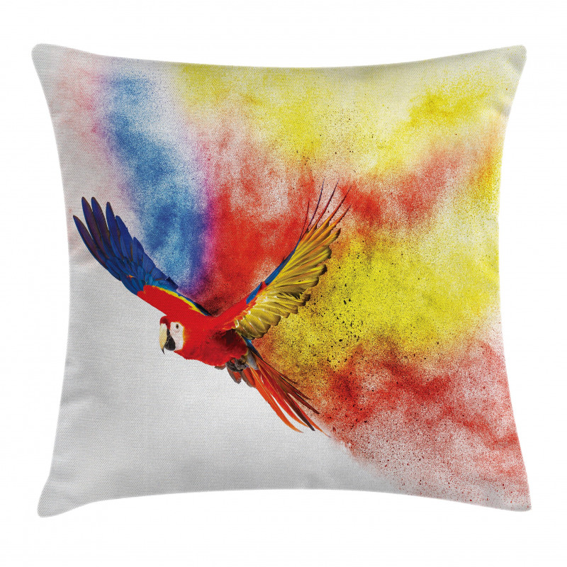 Parrot with Feathers Pillow Cover