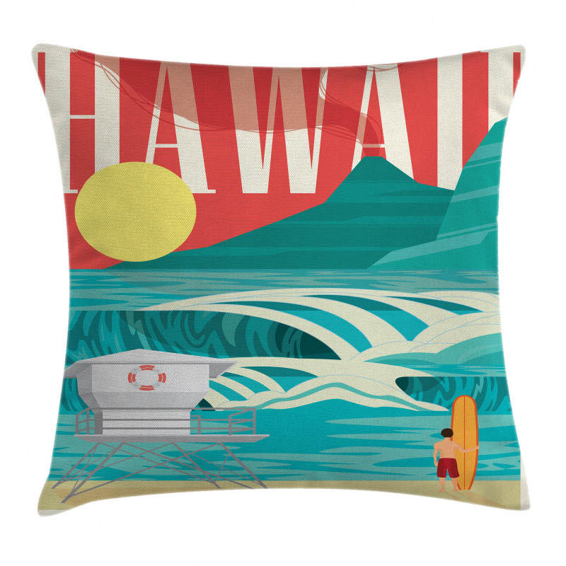 Hawaii Holiday Coast Pillow Cover