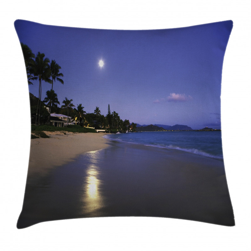 Moonlight Hawaii Sea Pillow Cover