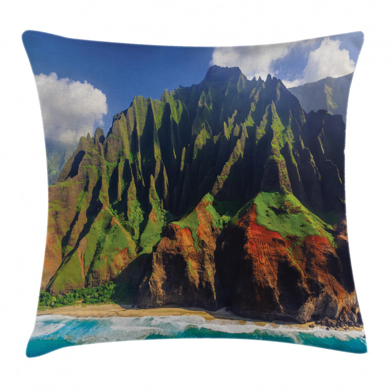 Mountain Ocean Clouds Pillow Cover