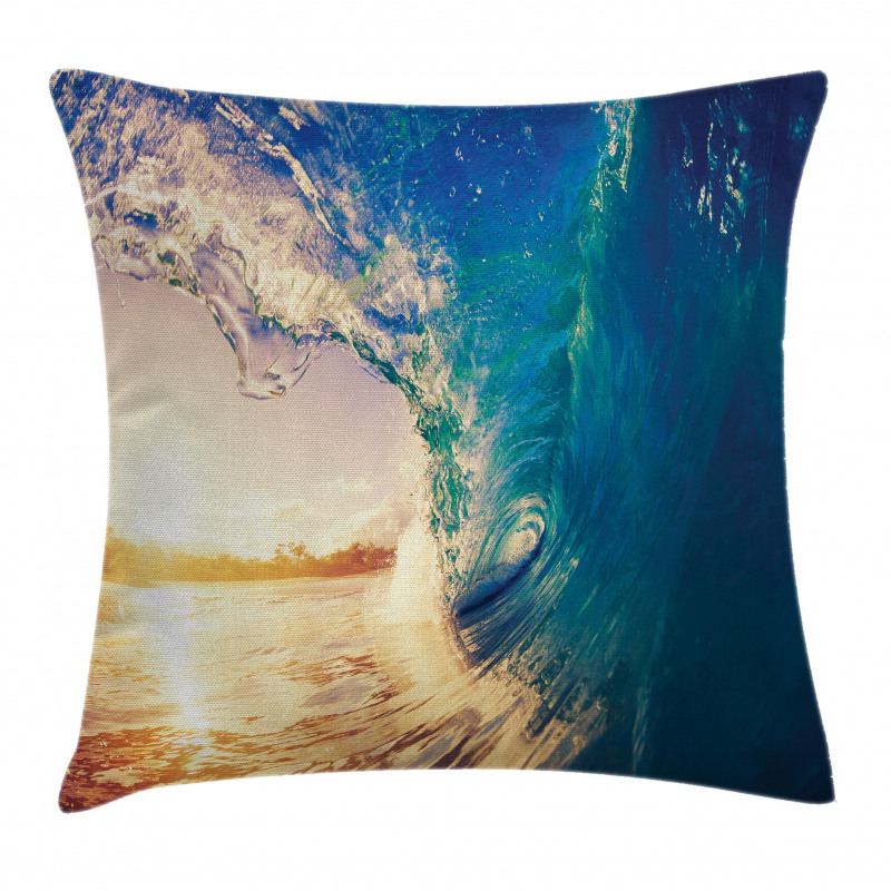 Tropical Trees Shoreline Pillow Cover