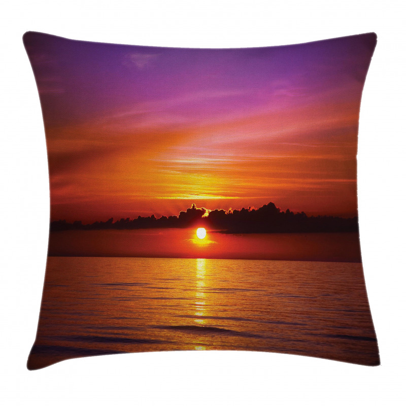 Colorful Beach Sunset Pillow Cover