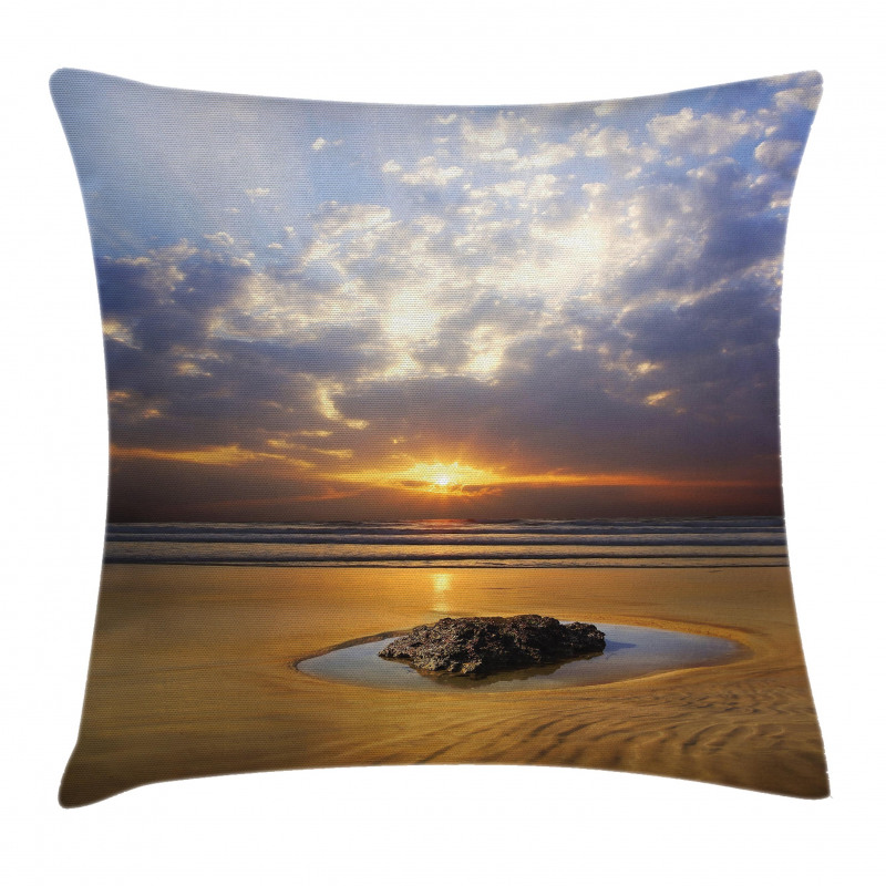 Sunbeams Cloudy Sky Sea Pillow Cover