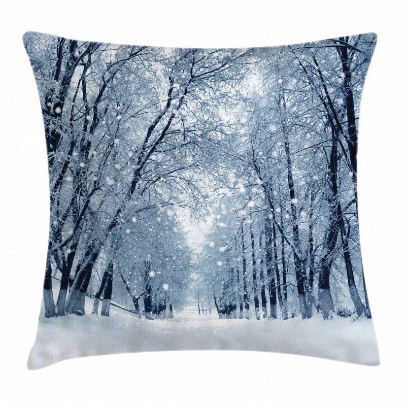 Wildlife Snowy Trees Pillow Cover