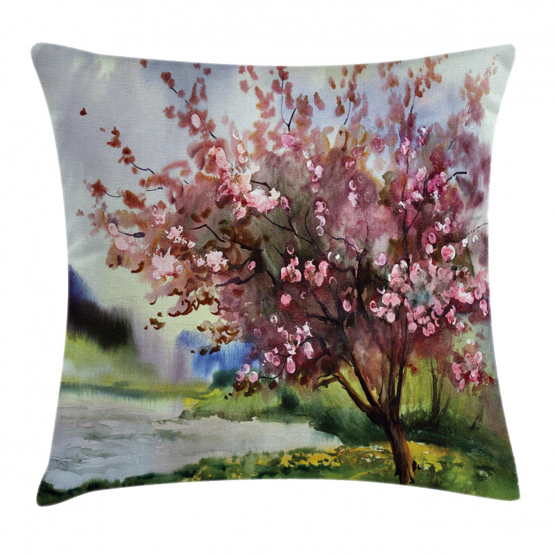 Spring Blooming Nature Pillow Cover