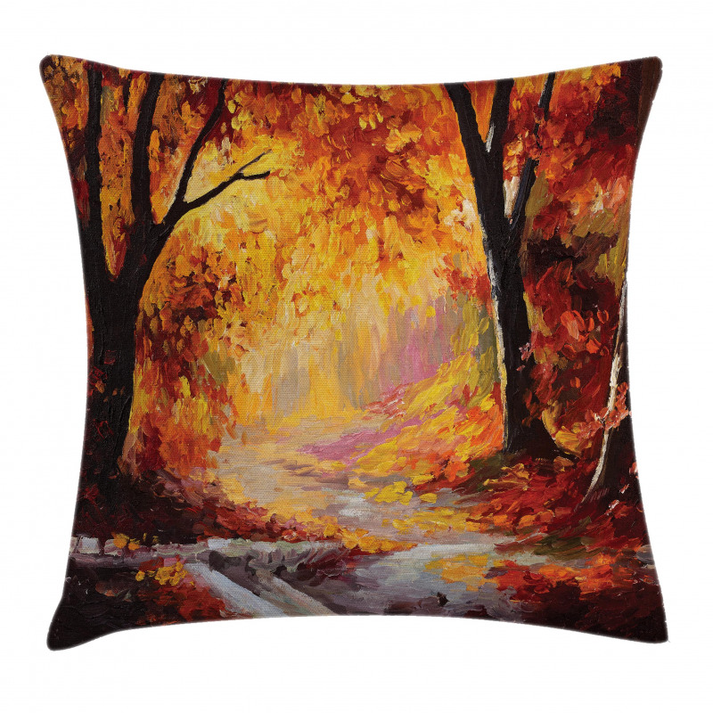 Forest Trees Leaves Pillow Cover