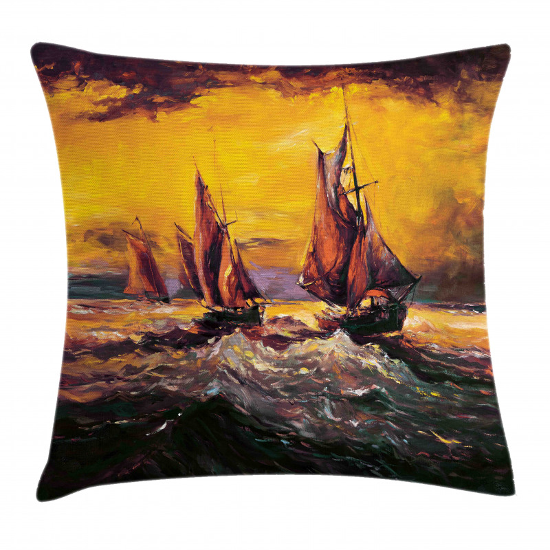 Cruise Ship Sun Pillow Cover