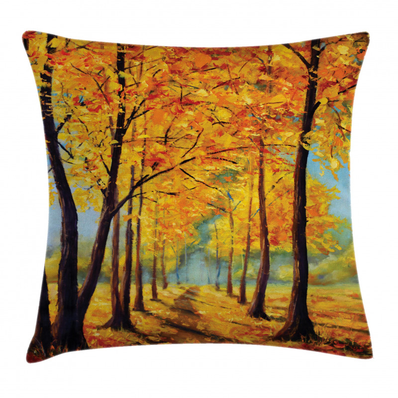 Nature Park Autumn Fall Pillow Cover