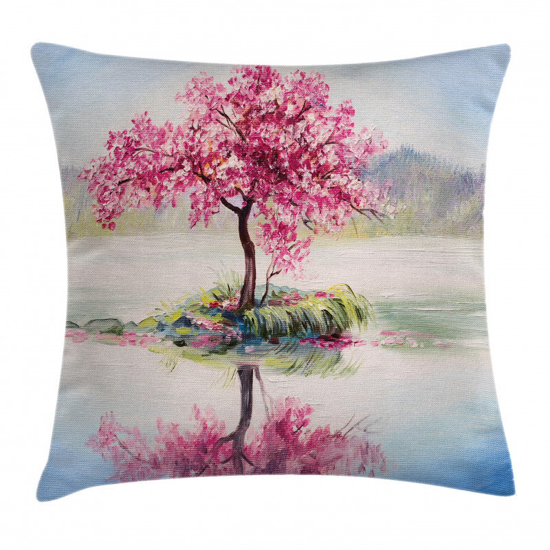 Japanese Cherry Tree Pillow Cover