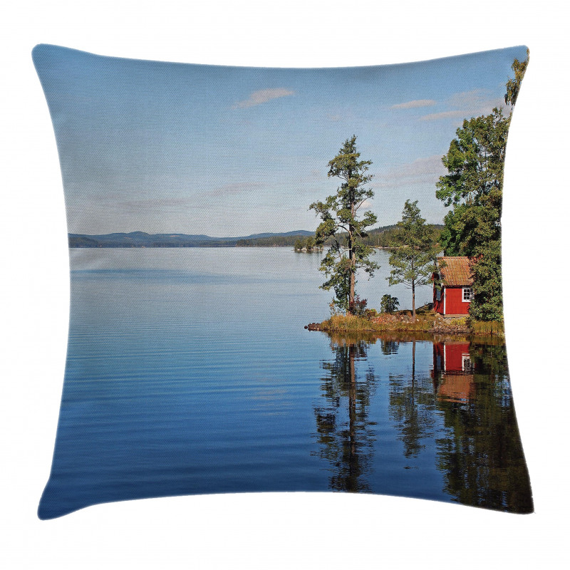 Country Lake House Pillow Cover