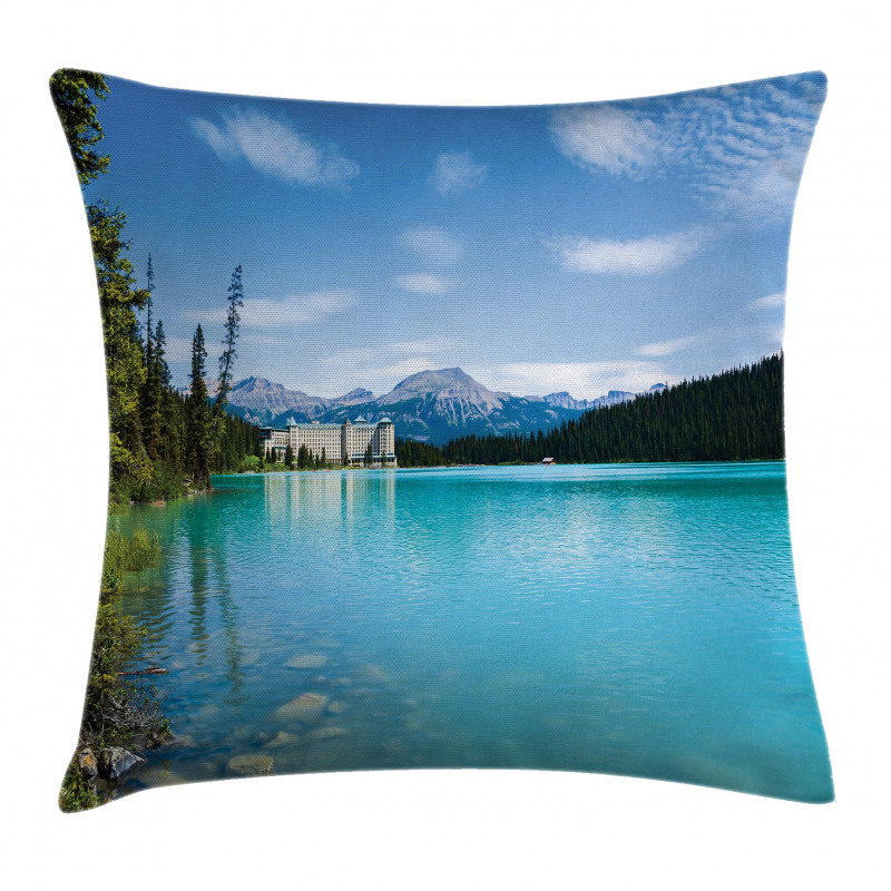 Canadian Lake Castle Pillow Cover