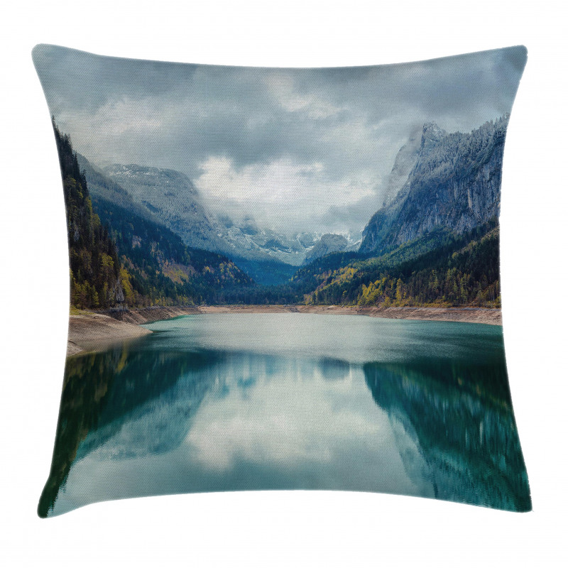 Alpine Lake Sky Forest Pillow Cover