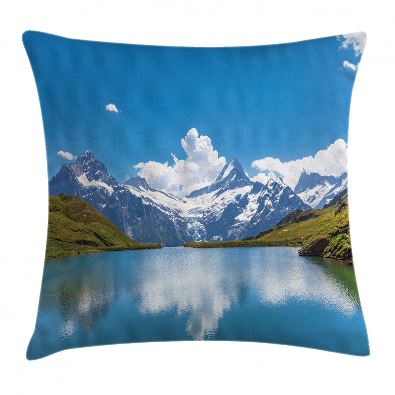 Snow Frozen Lake Swiss Pillow Cover