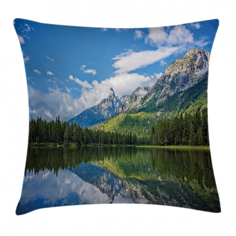 Mountain Lake Scenery Pillow Cover