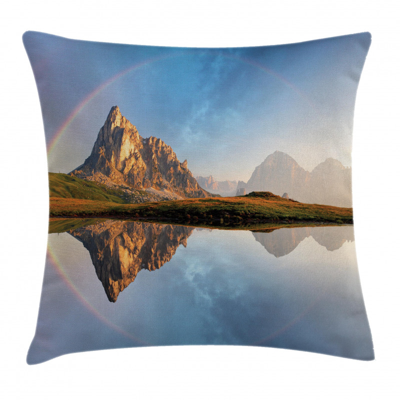 Rainbow over Mountain Pillow Cover