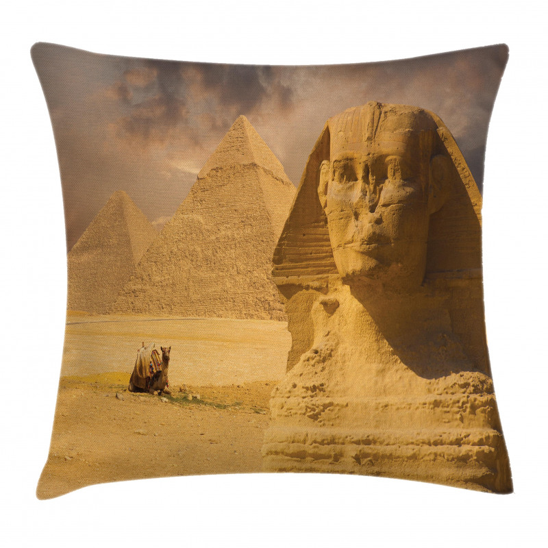 Sphinx Old Face Pillow Cover