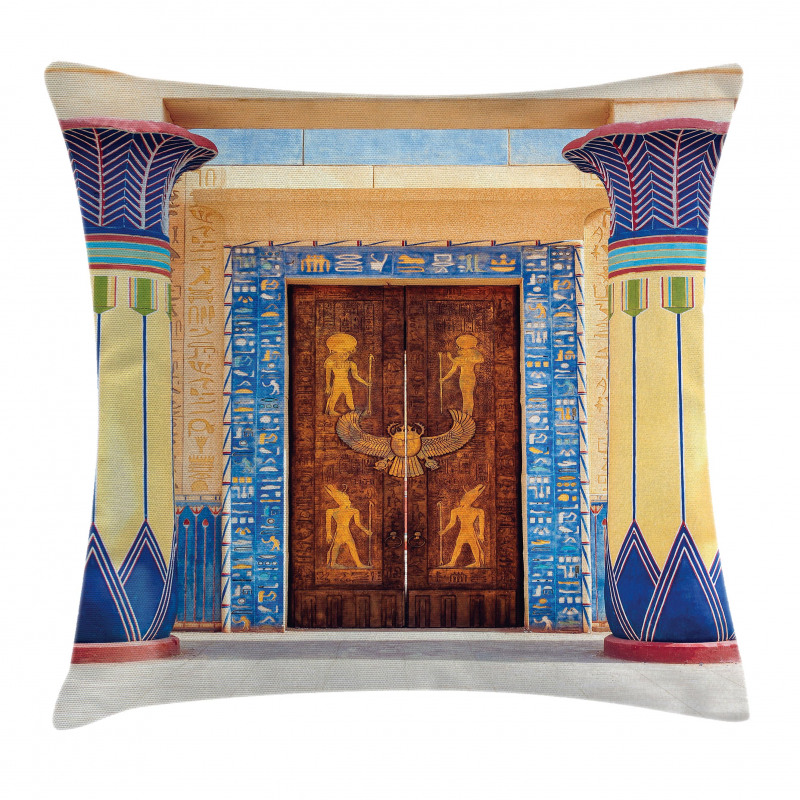 Egypt Building Pillow Cover