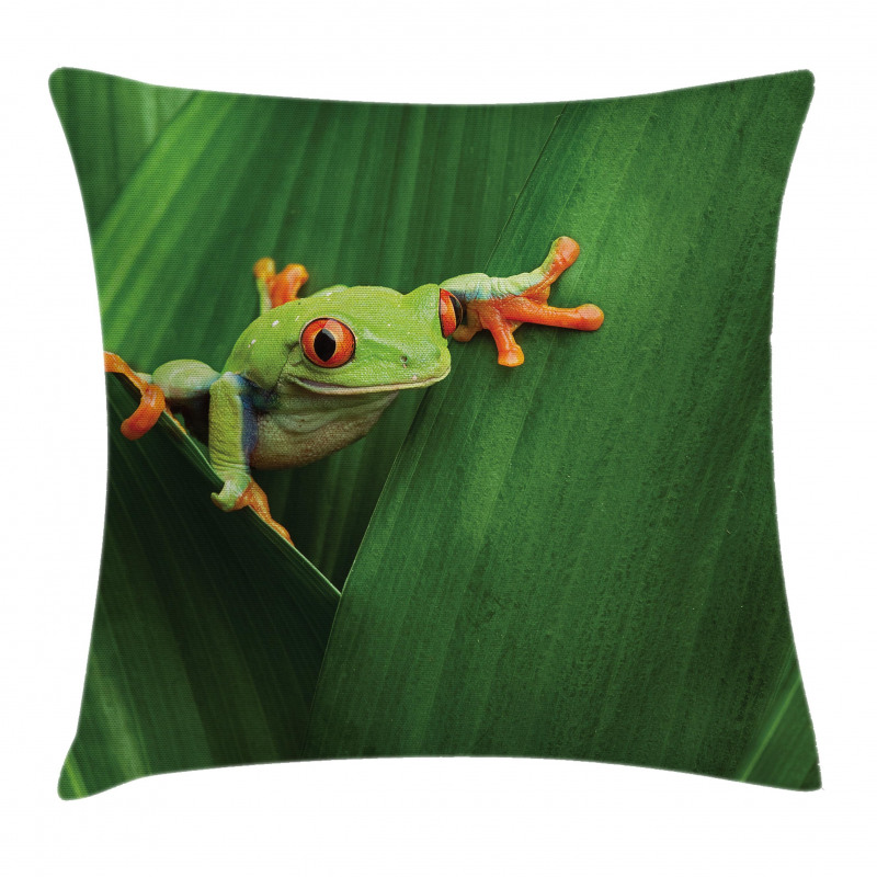 Exotic Wild Macro Leaf Pillow Cover