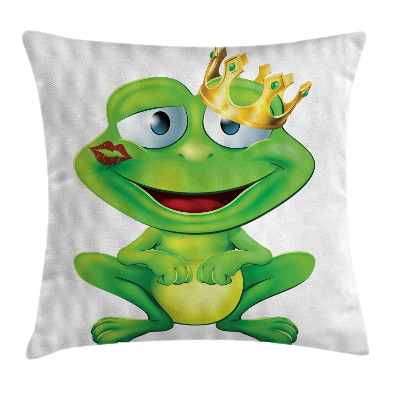Crown Frog Prince Pillow Cover