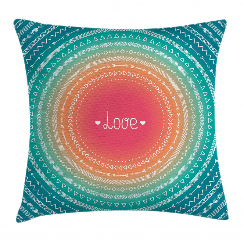 Line Border Pattern Pillow Cover