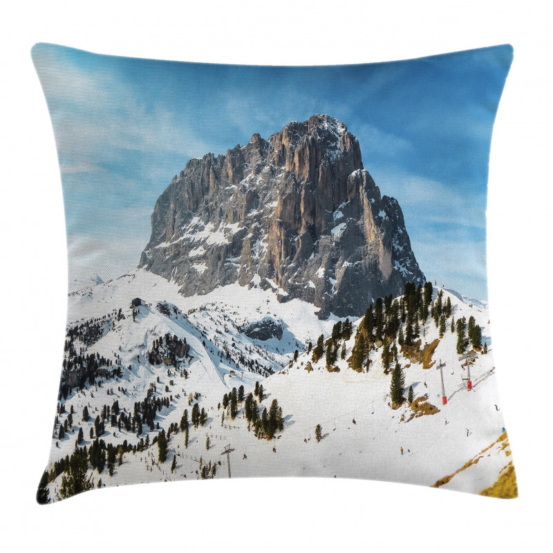 Mediterranean Snowy Peak Pillow Cover