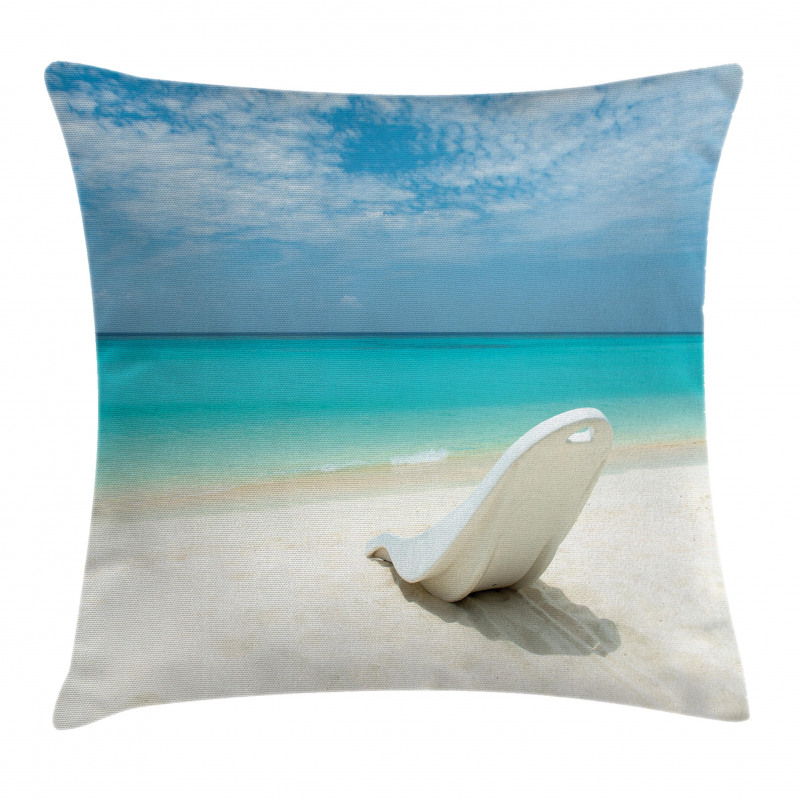 Maldives Beach Sunny Day Pillow Cover