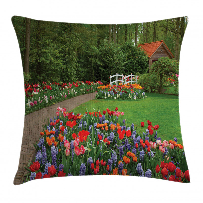 Spring Garden Forest Pillow Cover